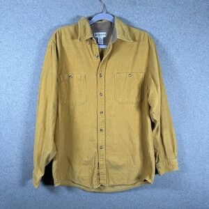Merona corudory button up shirt mens medium yellow button front Y2K cotton